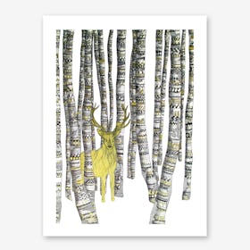 The Golden Stag Art Print