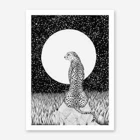 Cheetah Moon Art Print