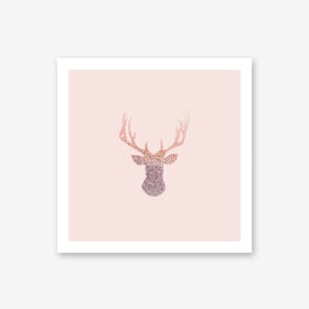 Rosegold Deer Blush Art Print