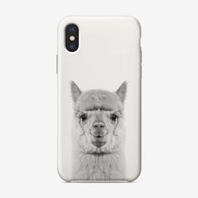 Alpaca B&W iPhone Case