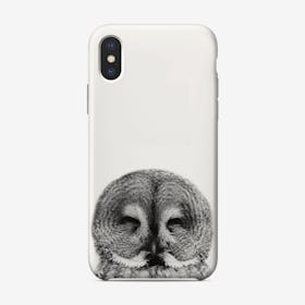 Owl B&W I iPhone Case
