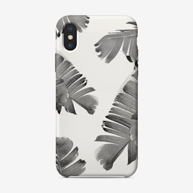 Palm Leaves B&W iPhone Case