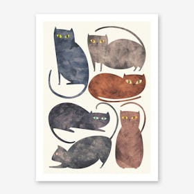 Cats in Art Print