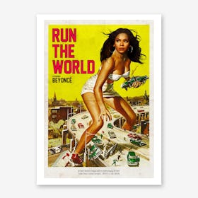 RUN THE WORLD Art Print