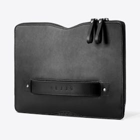 Carry-On Folio Sleeve for 12" Macbook in Black