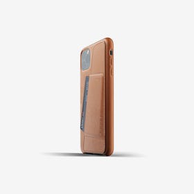 Full Leather Wallet Case for iPhone 11 Pro Max - Tan