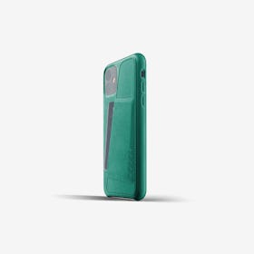 Full Leather Wallet Case for iPhone 11 - Alpine Green