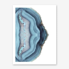 Light Blue Agate Art Print