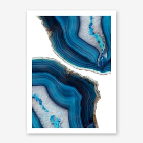 Blue Agate Art Print