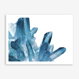 Magic Blue Crystals Art Print