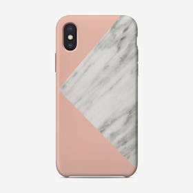 Pink Marble Collage iPhone Case