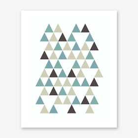 Scandi Triangles Forest Art Print