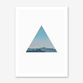 Triangle Mountain Cutout Art Print