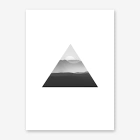 Triangle BW Sunrise Art Print