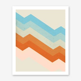Vibrant Diagonal Stripes Art Print