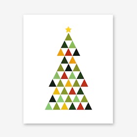 Christmas Tree in Warm Tones Art Print