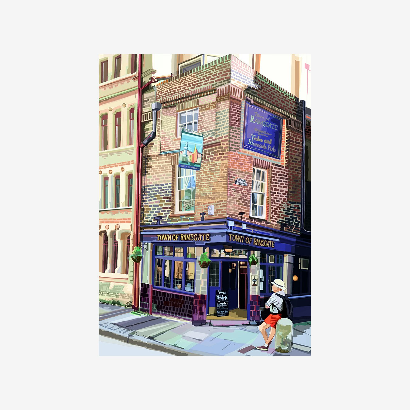 Town of Ramsgate Pub, Wapping, London - A3 Print by Tomartacus