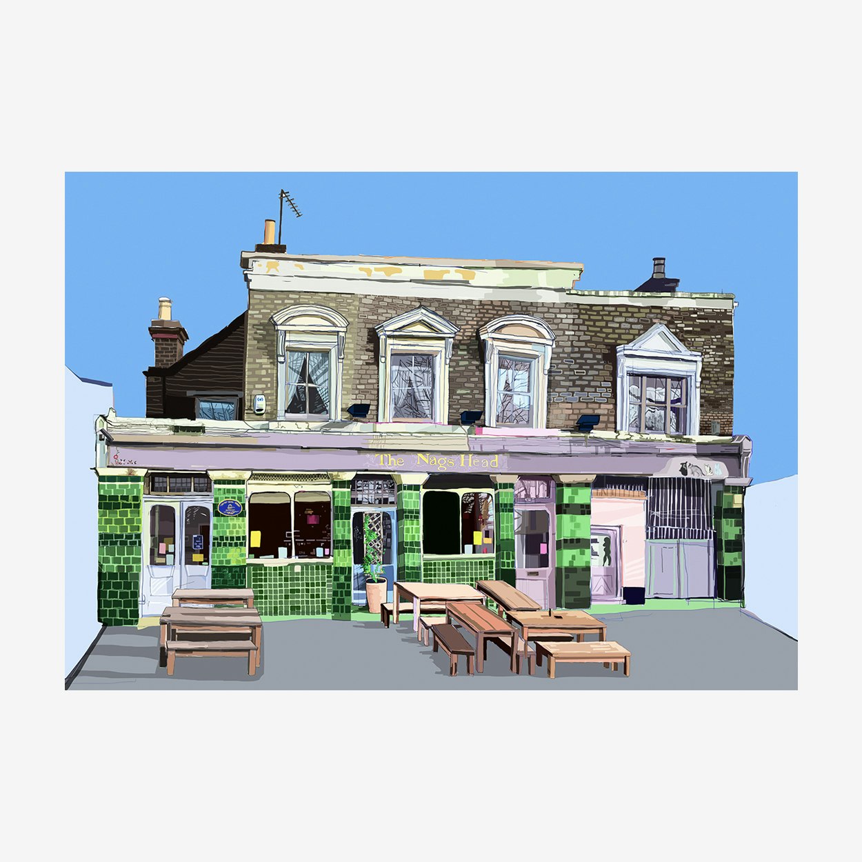 The Nag's Head, Walthamstow Village A3 Print by Tomartacus