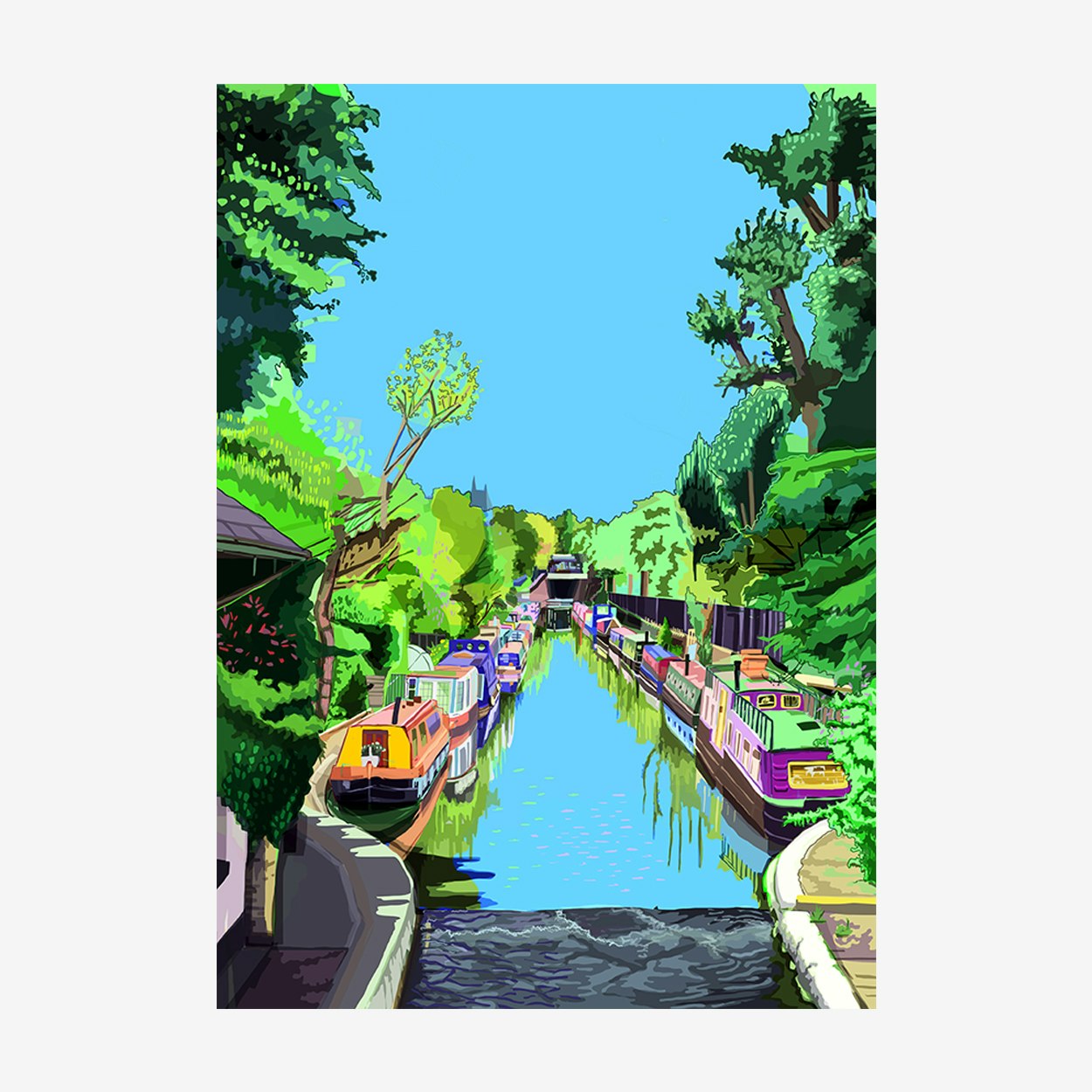 Little Venice, Maida Vale A3 Print by Tomartacus