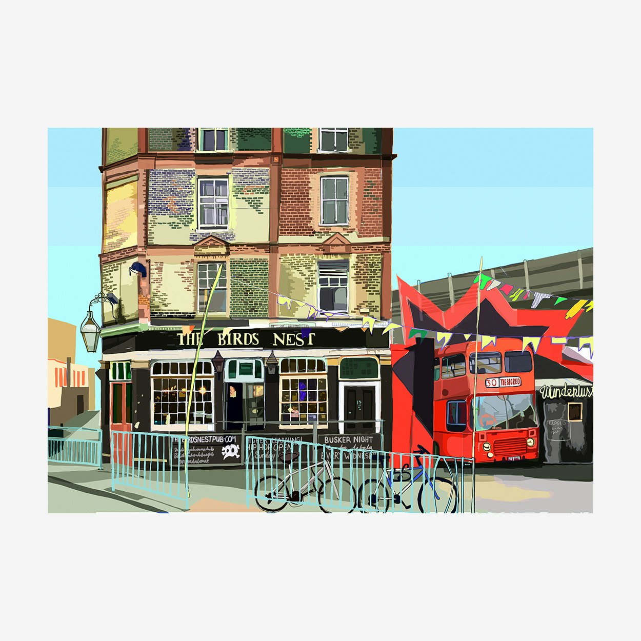 The Bird's Nest, Deptford A3 Print by Tomartacus
