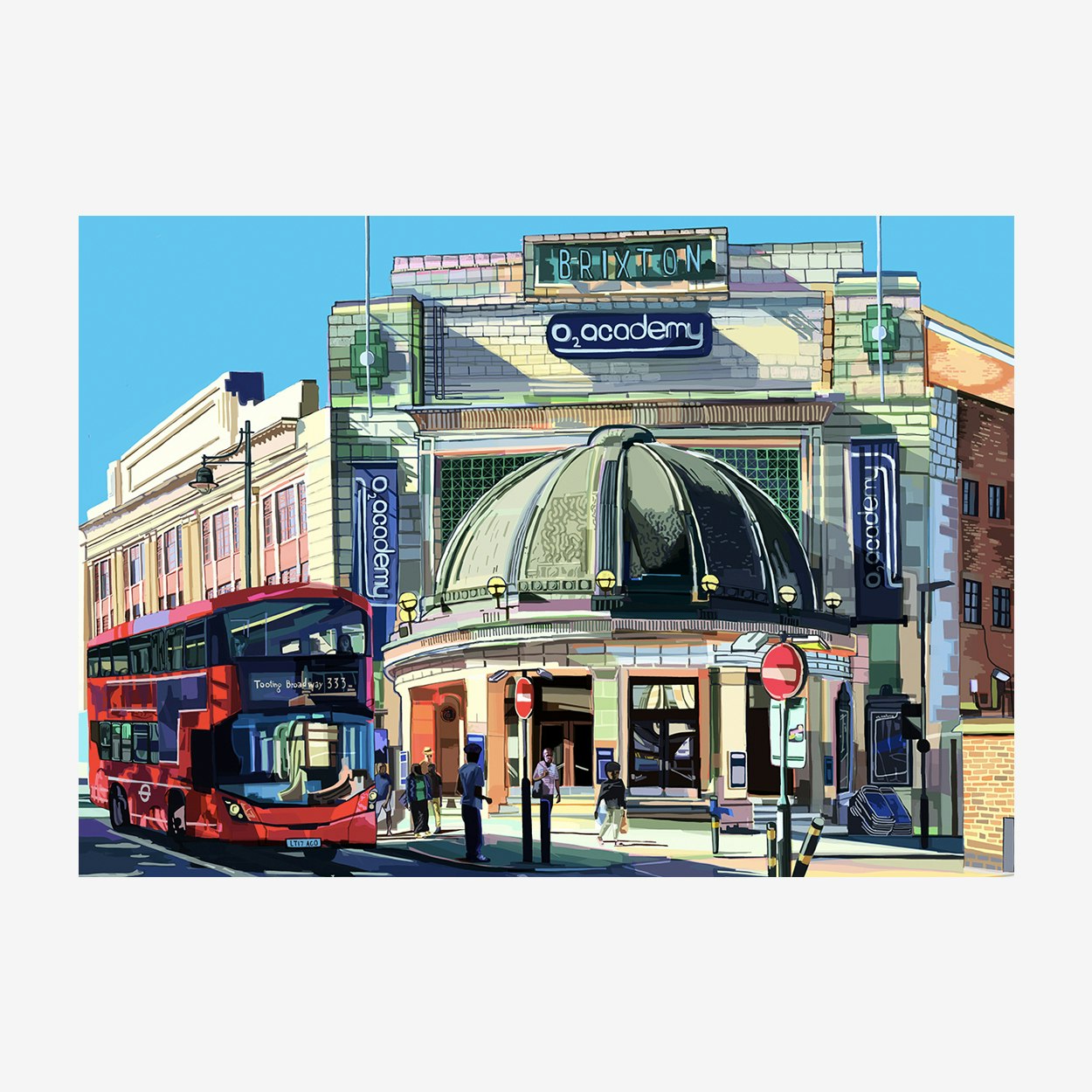 Brixton Academy, South London A3 Print by Tomartacus