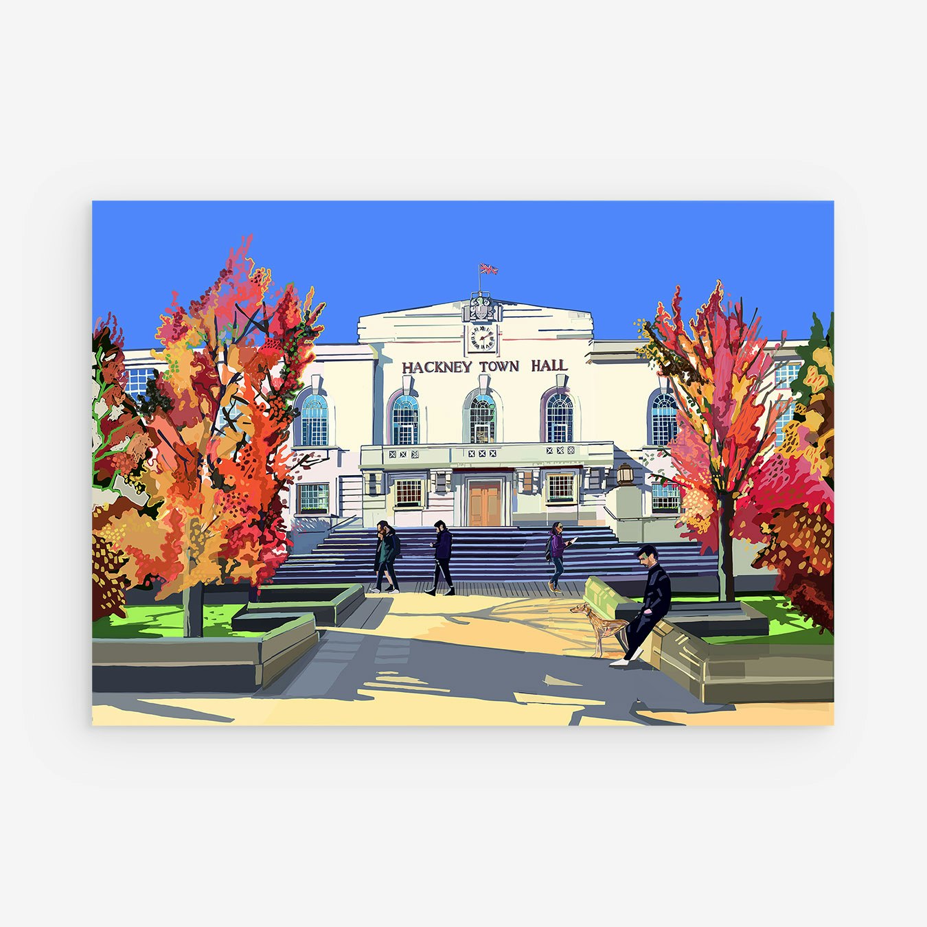 Hackney Town Hall, East London Art Print by Tomartacus