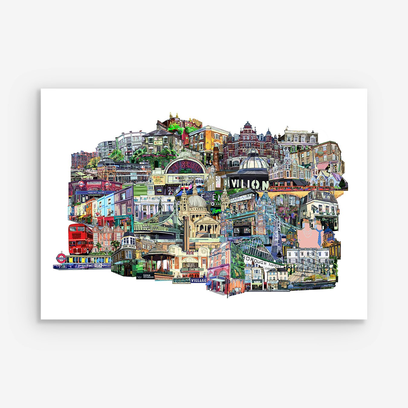 London Map Art Print by Tomartacus