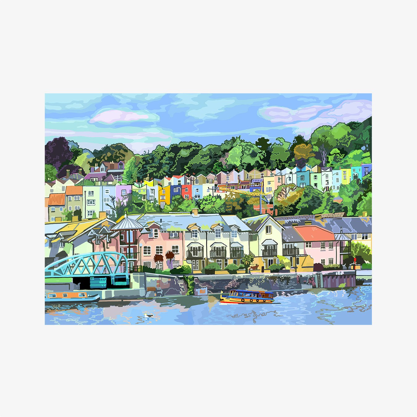 Bristol Harbour A3 Art Print by Tomartacus