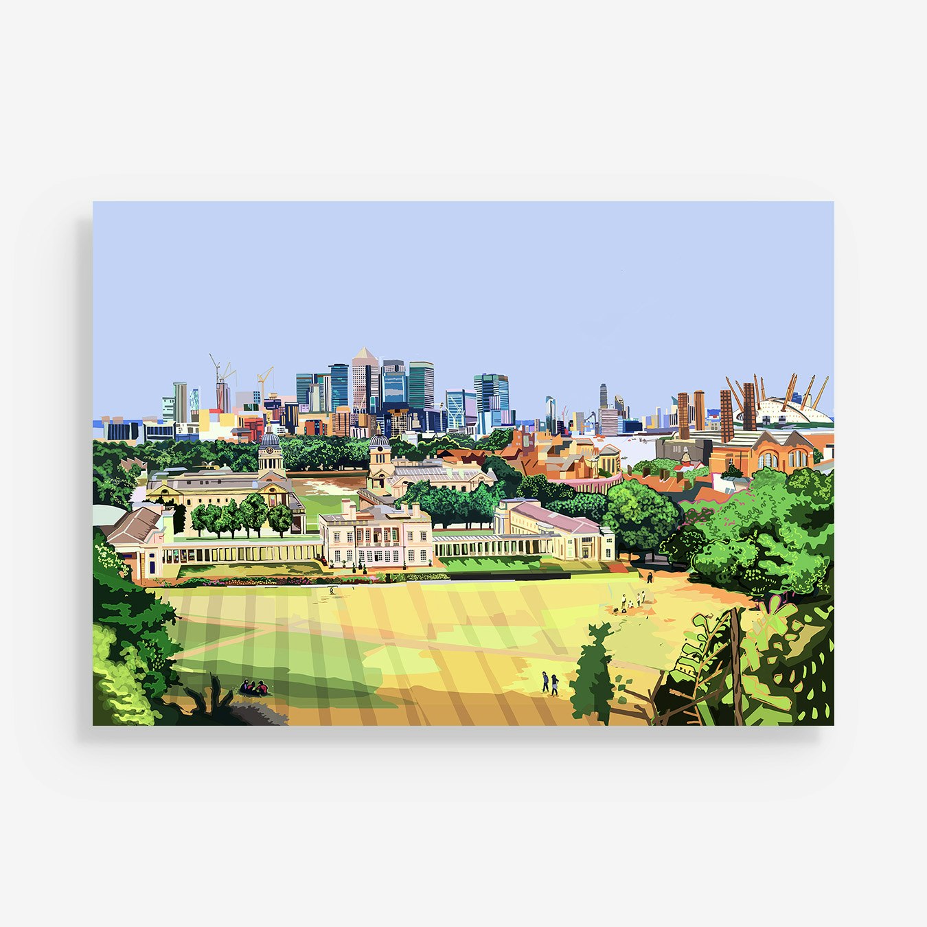 Greenwich Skyline, London Art Print by Tomartacus