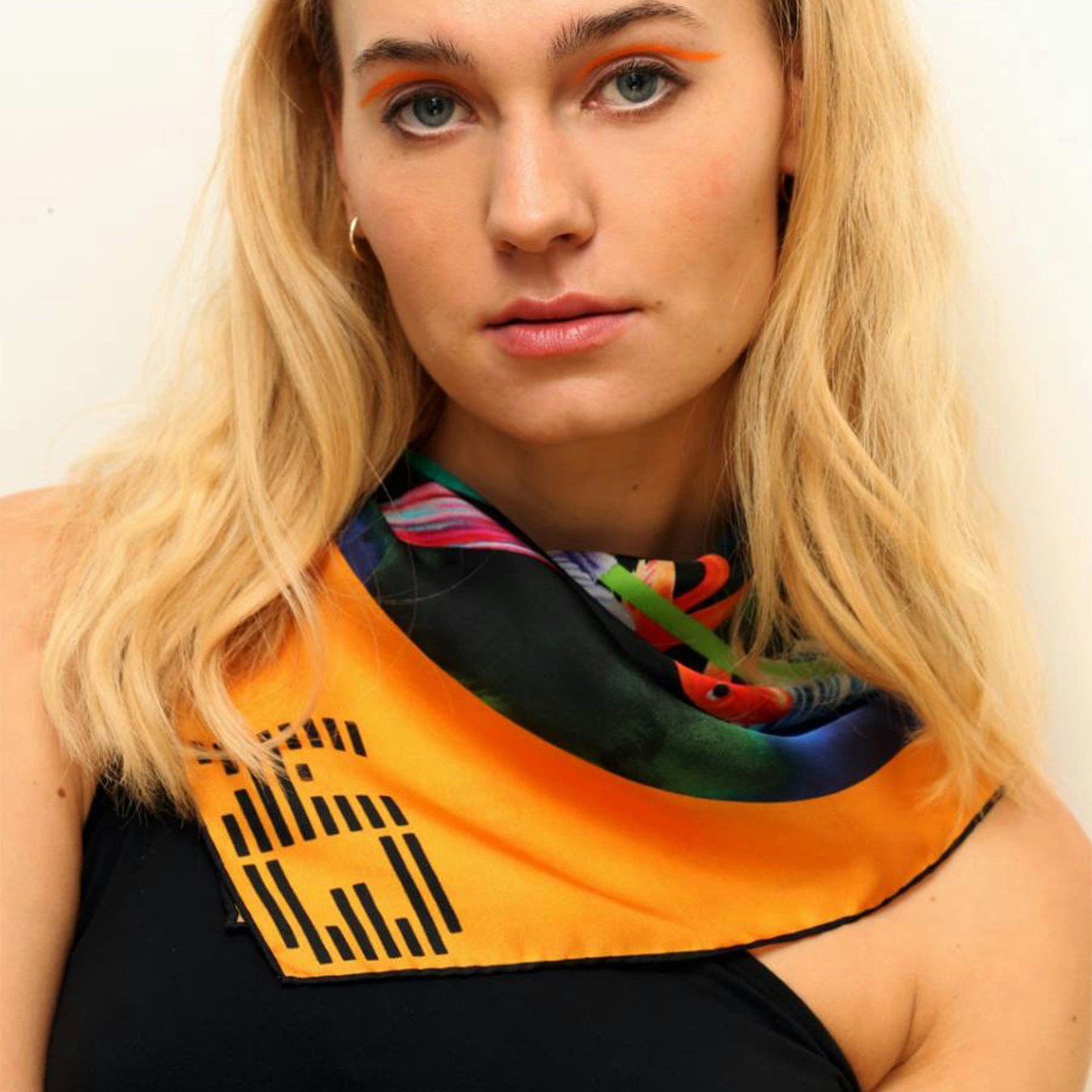 302 "Bad Request" Silk Scarf by Emilia Mala