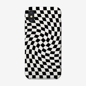 Checkerboard Black And White Twist Phone Case