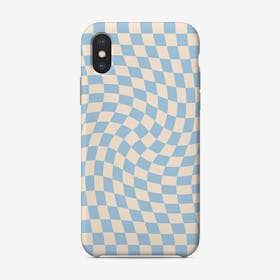 Checkerboard Baby Blue Twist Phone Case