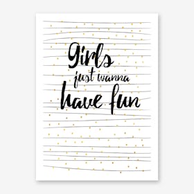 Girl Fun Art Print