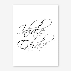 Inhale Exhale I Line Art Print