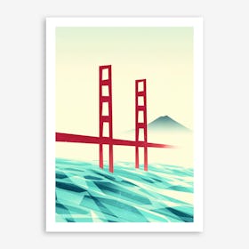 Misty Day At The Golden Gate Art Print