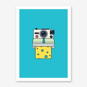 Say Cheese in Blue Art Print