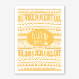 Hakuna Matata Yellow Art Print