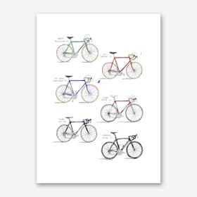 Italian Bicycles Art Print