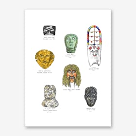 European Masks Art Print