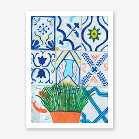 Holiday Plant, Holiday Tiles Art Print