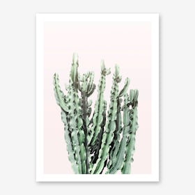 Blush Cactus Art Print