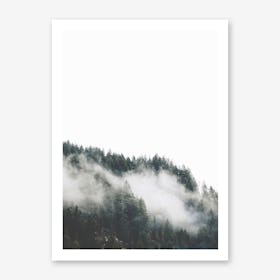 Fog in the Forest Art Print