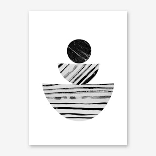 Stripes and Marble Art Print