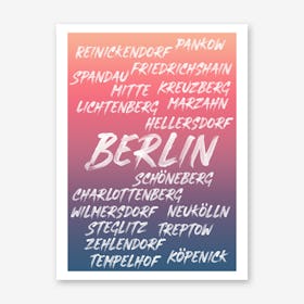 Berlin Neighborhoods Art Print