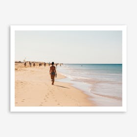 Walking on the Beach Art Print