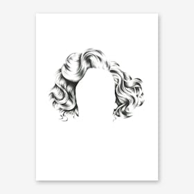 Hair Silhouette 2 Art Print