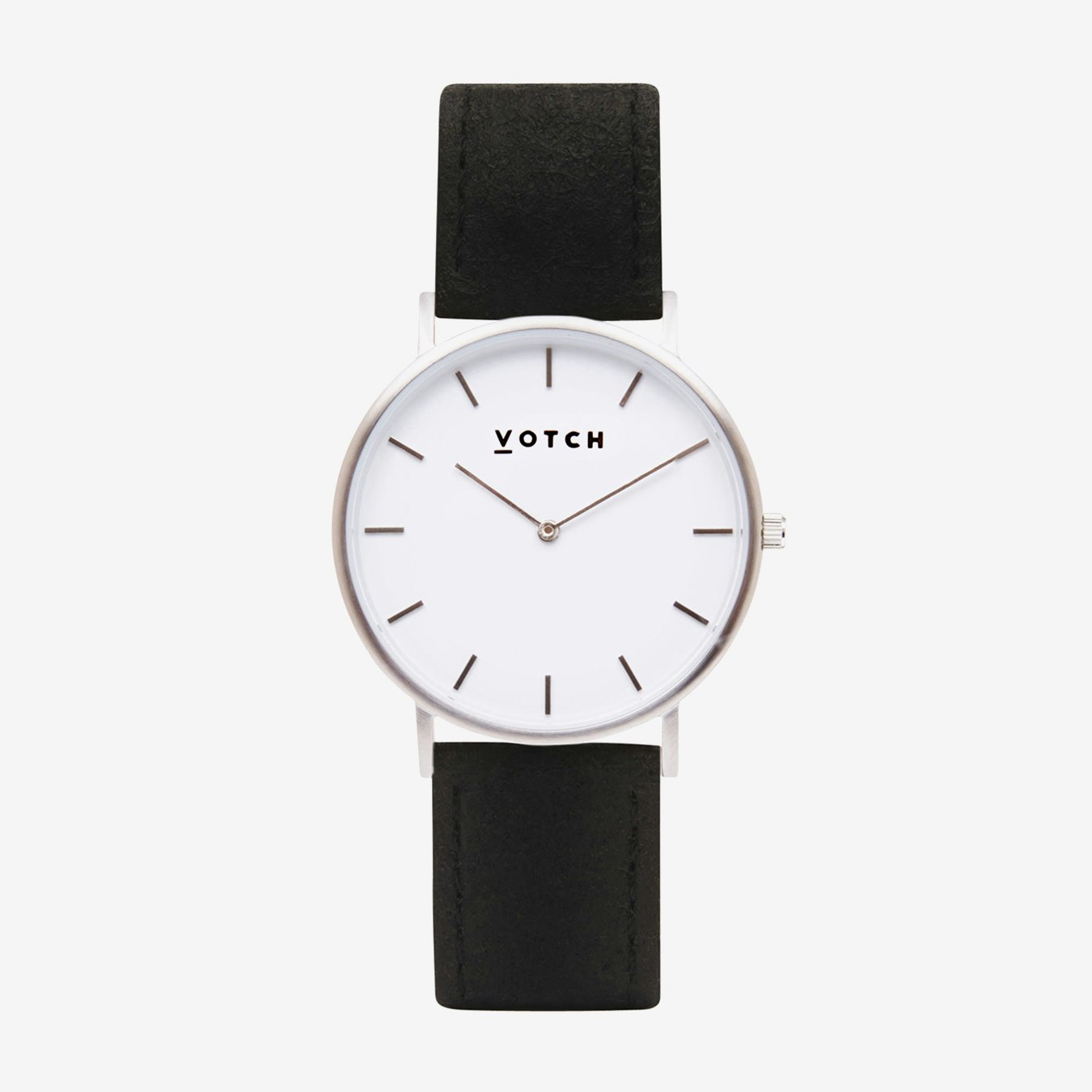 36mm Watch in Silver with Pinatex Strap by Votch