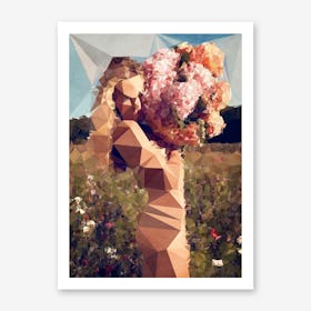 Young Girl With Bouquet Art Print