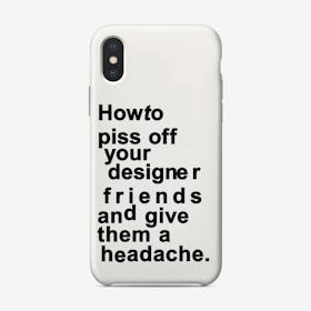 The Headache White iPhone Case