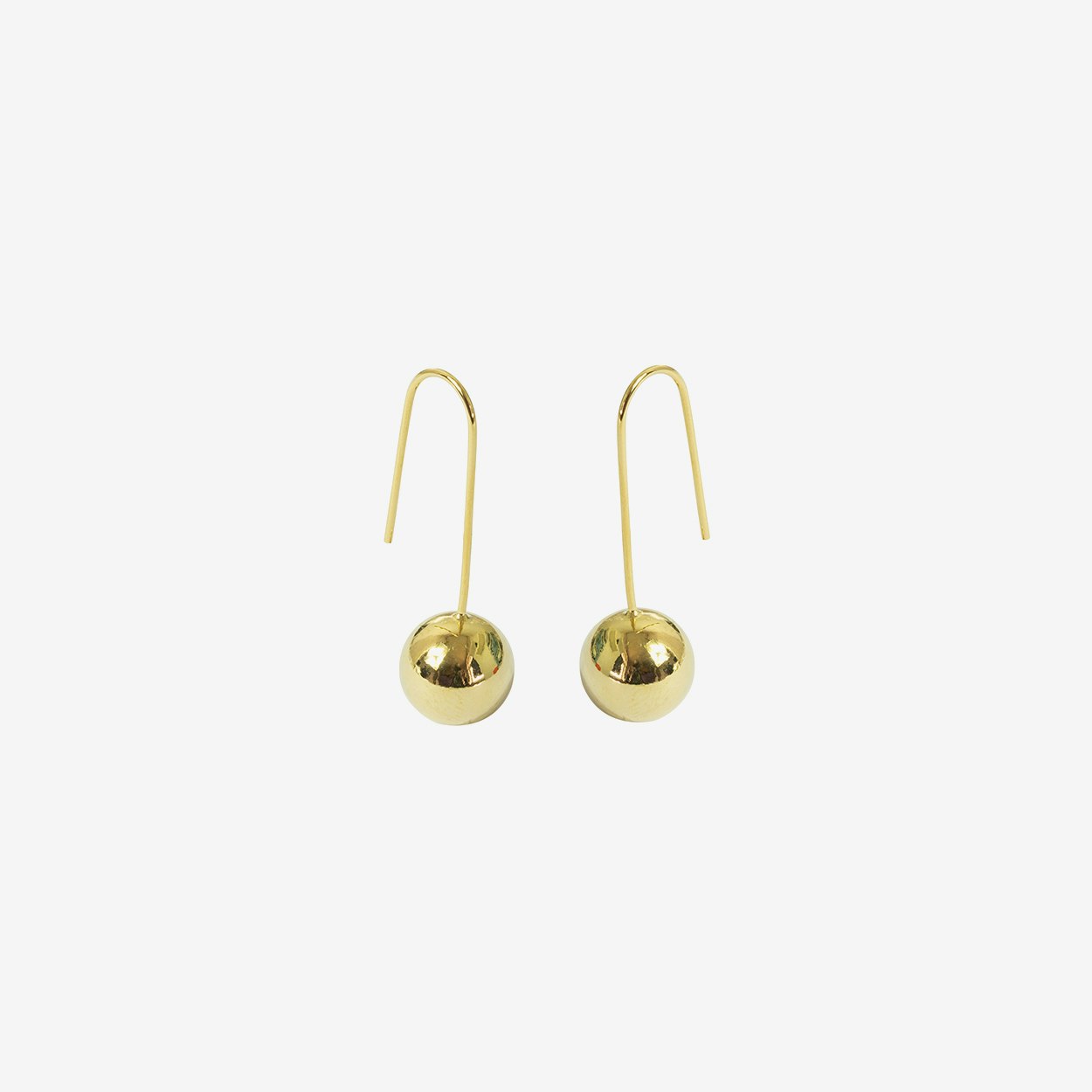 18k Gold Ball Drop Earring On Wire Hook By Lovett Co Fy 18k Gold Ball Drop Earring On Wire Hook